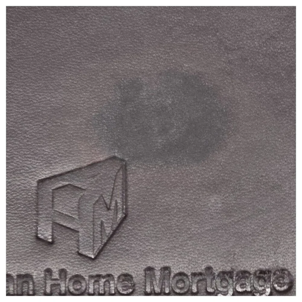 Cutter & Buck Leather Coaster Set of 6 American Home Mortgage Storage Box‎